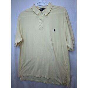 Polo Ralph Lauren 2XLT‎ Shortsleeve Polo Shirt Yellow Classic Preppy TALL